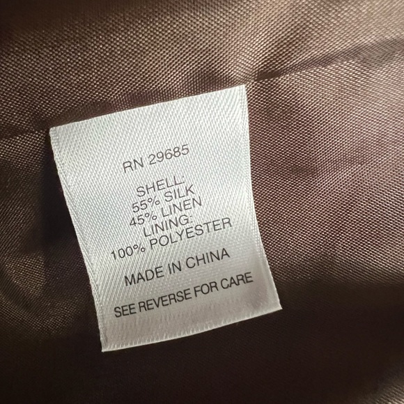 Brown, silk, Pendleton blazer size 6 - Picture 5 of 5